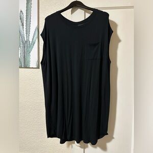Black tank dress sleepwear, size XL